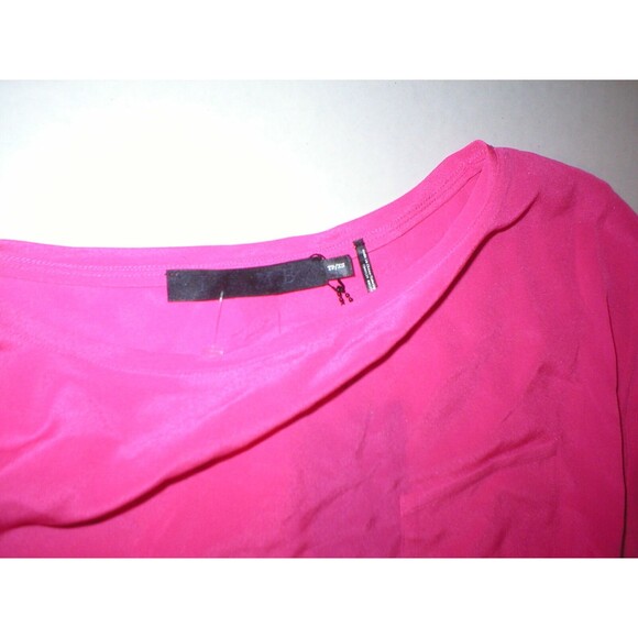 NWT LAMB New Punk Pink Short Sleeve Silk Top Blouse XS Womens Designer Bright - Picture 4 of 7